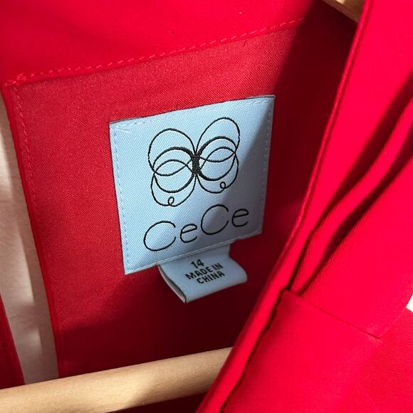 Cece Womens Halter Neck Bow Shift Dress 14 Red Cocktail Holiday Party Christmas - Picture 6 of 13